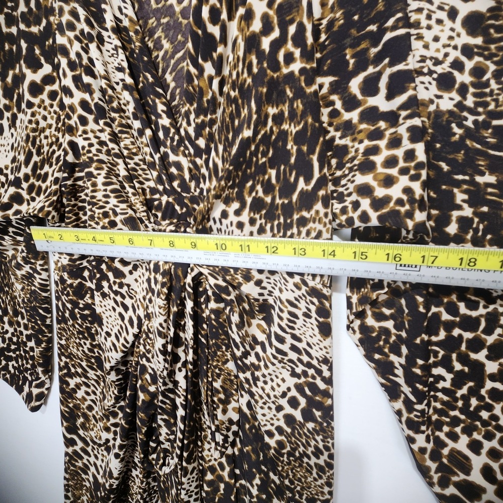 Moda‎ International Women's Cheetah Print Elegant Dress Size L - Picture 5 of 7